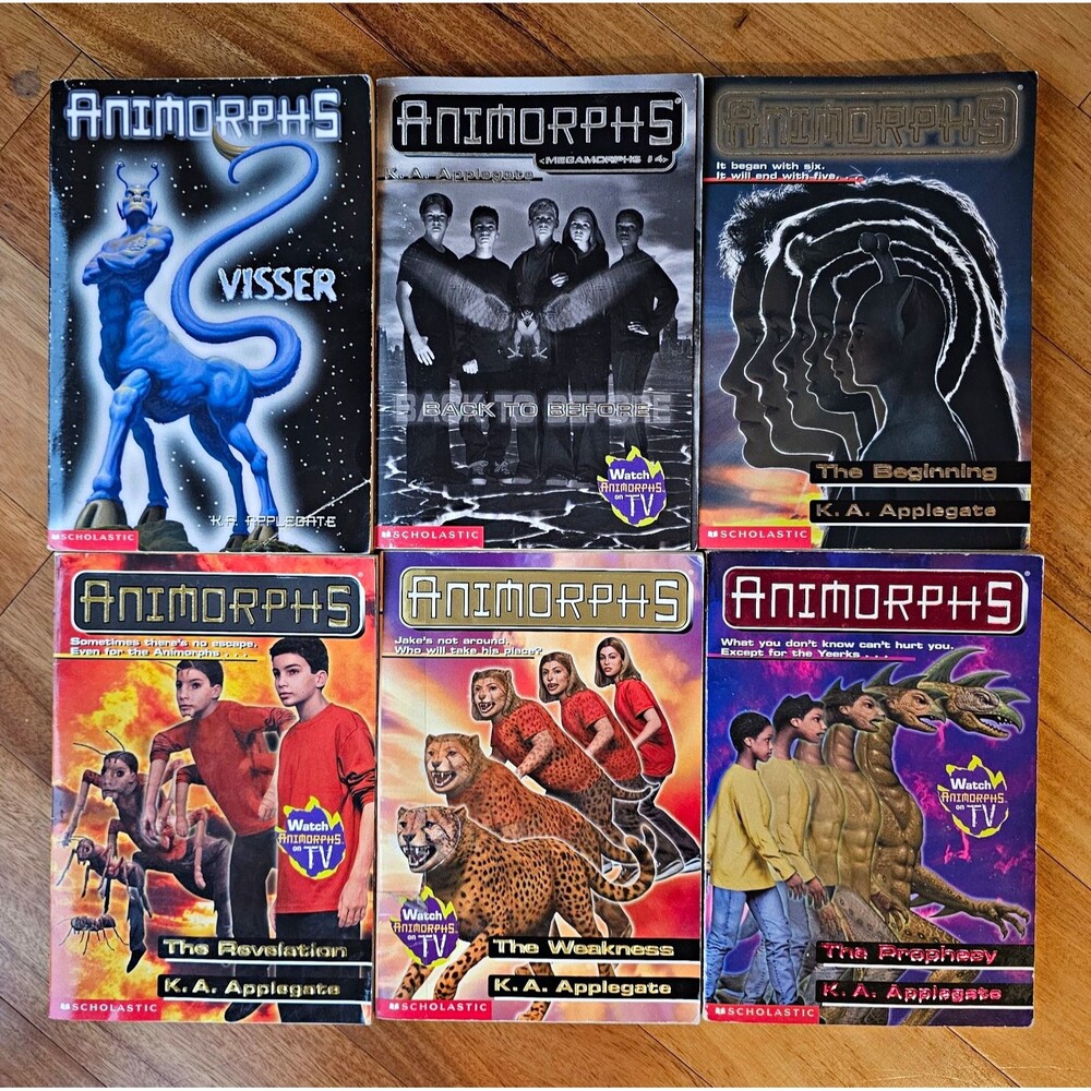Animorphs Series K.A. Applegate Paperback Lot Of 6 Books 1st Scholastic Ed VTG